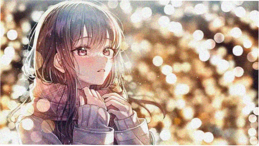 蜂鸟电影唯美片轮播图：雨夜街道两侧的霓虹招牌映在积水里